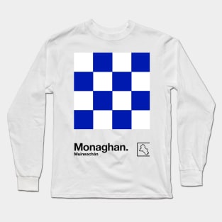 County Monaghan / Original Retro Style Minimalist Poster Design Long Sleeve T-Shirt